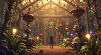 Greenhouse - hidden gem indie game signal thumbnail showing a magical greenhouse with glowing exotic plants